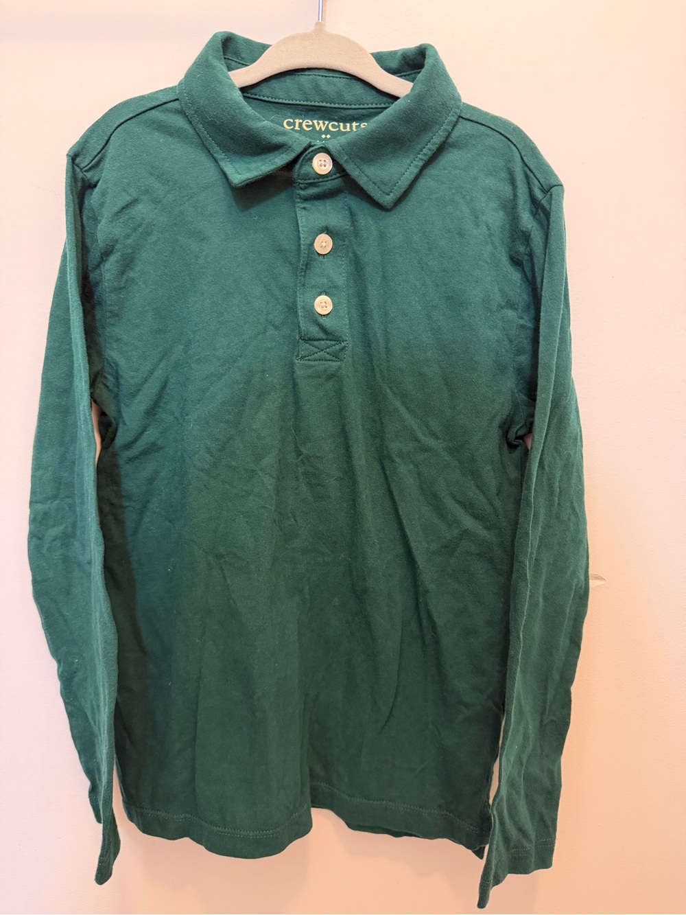Crewcuts Dark Green Long-Sleeve Polo Top